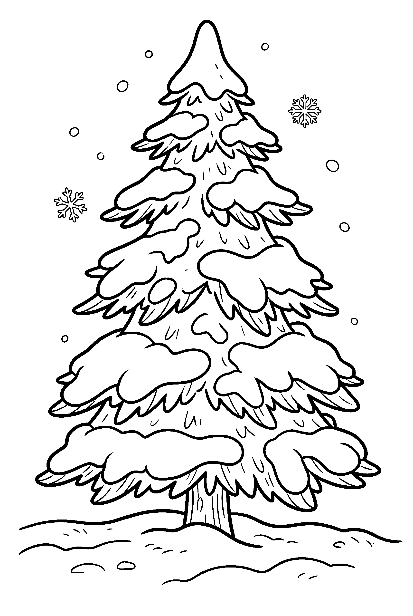 winter pine tree coloring pages