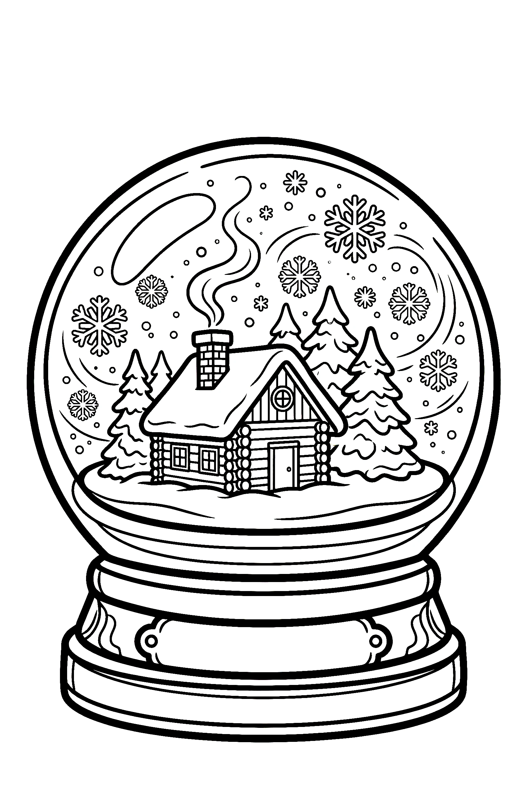 winter snow globe coloring pages