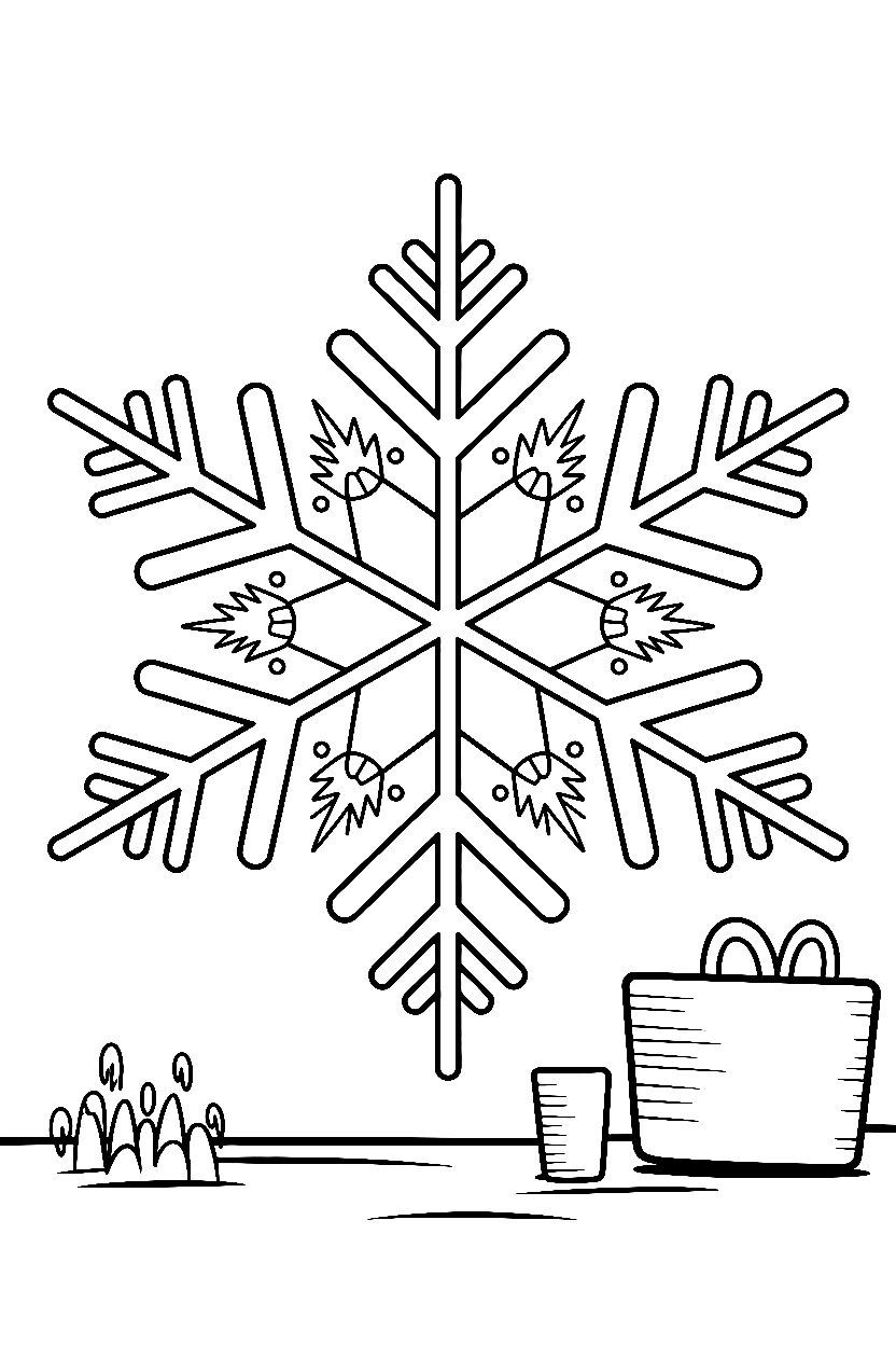 winter snowflake pattern coloring pages