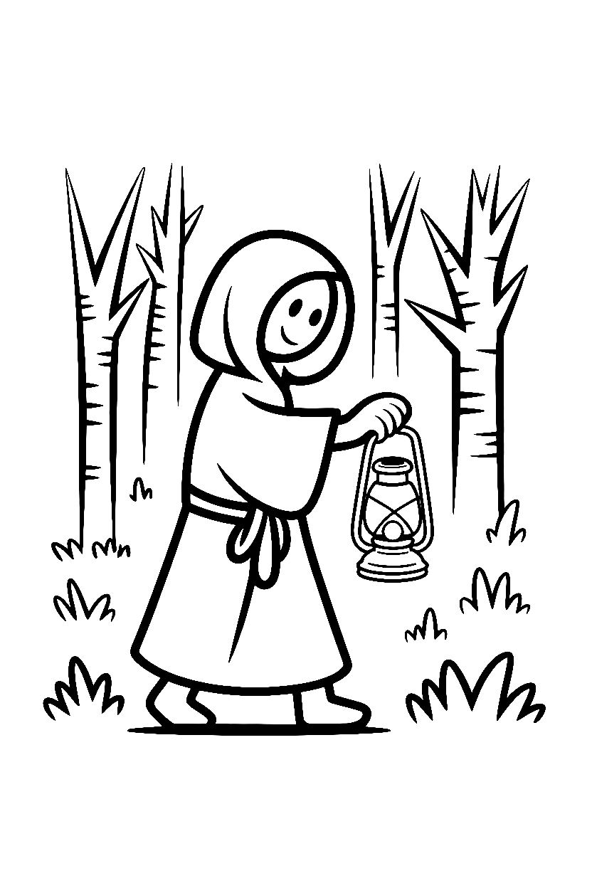 wizard forest path lantern coloring pages wizard forest path lantern coloring pages