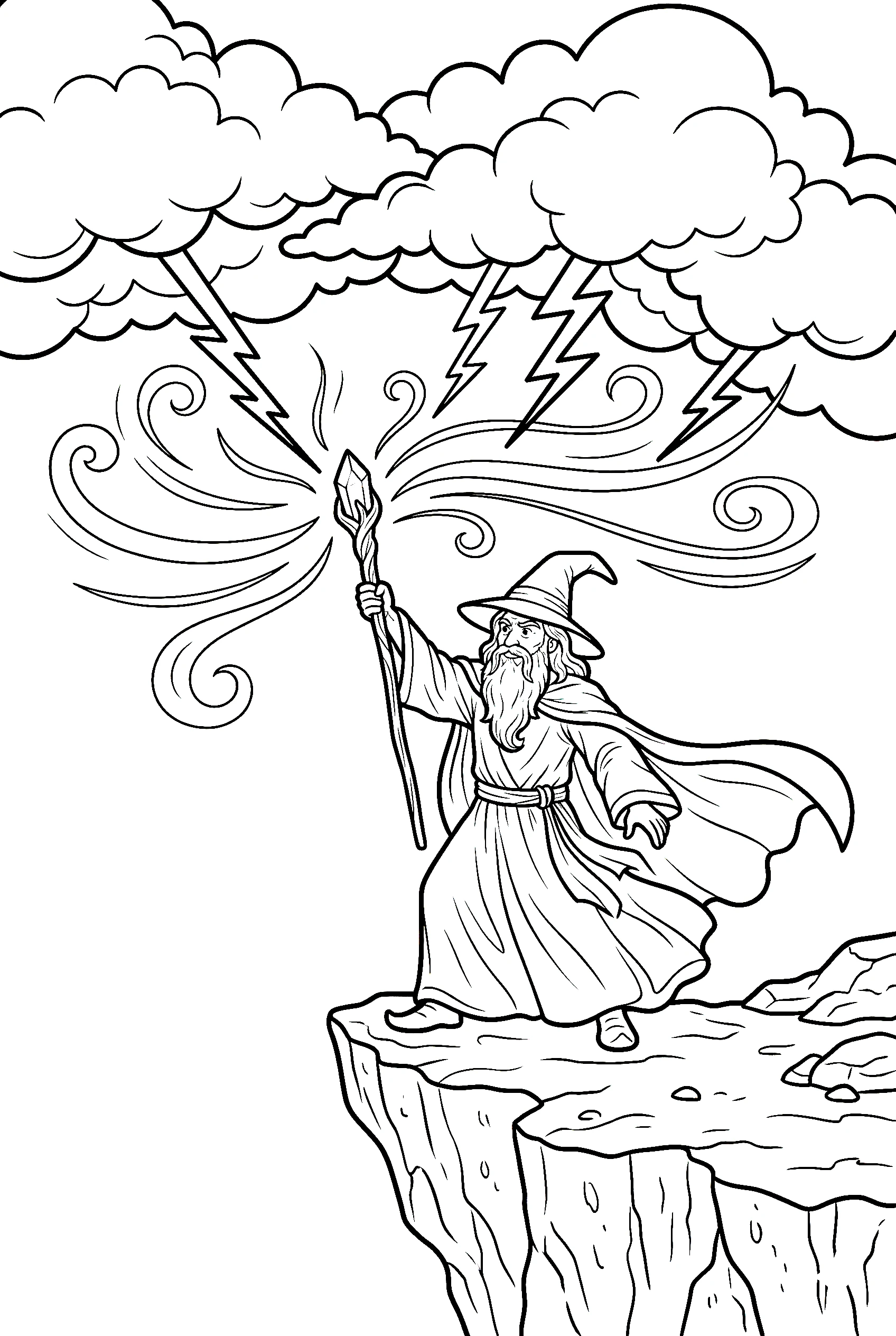 wizard storm summoning cliff printable sheet
