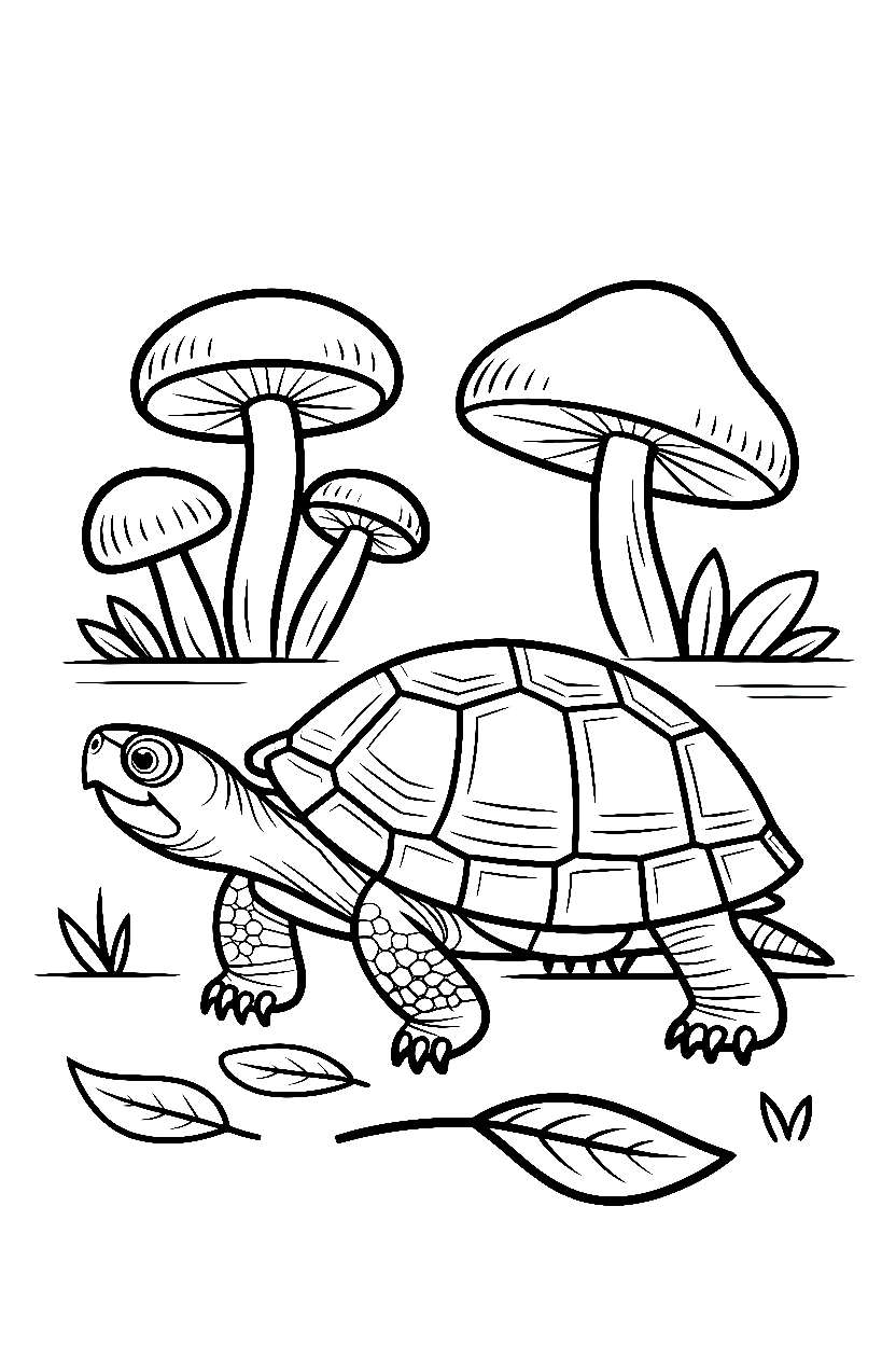woodland turtle forest drawing woodland turtle forest drawing