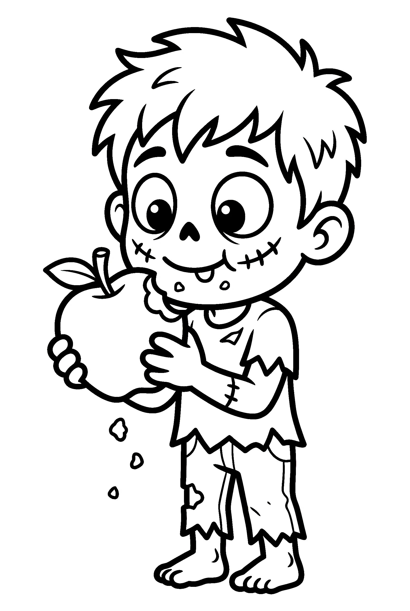 zombie kid monster coloring pages