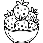 Strawberry Coloring Pages to Pick and Fill