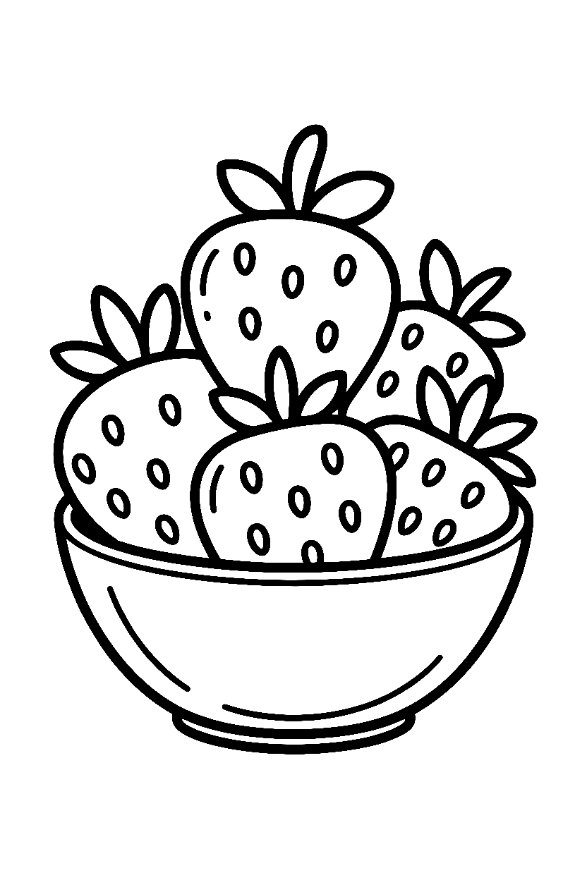 Strawberry Coloring Pages
