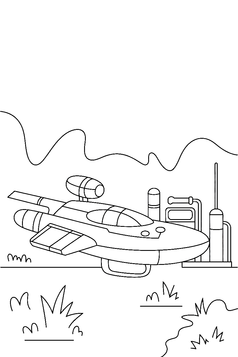 arranging spaceship refueling station printable sheet