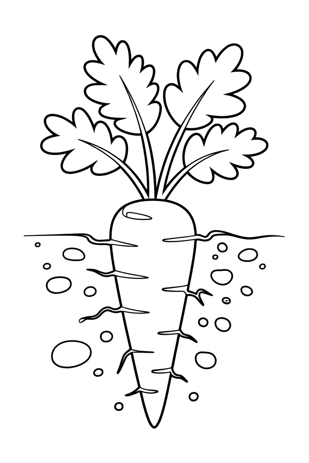 carrot coloring pages through soil