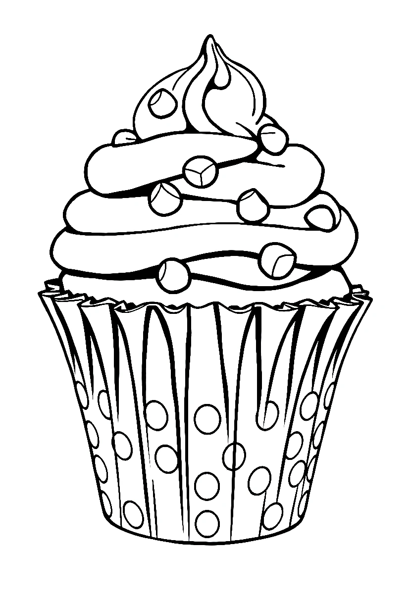 Cupcake Coloring Pages