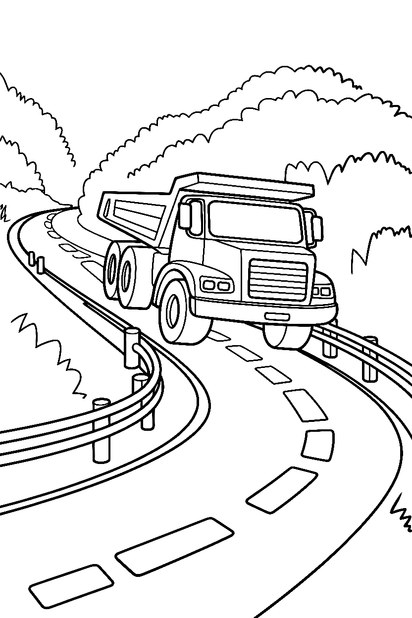 climbing haul road dump truck drawing