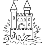 coastal-location-castle-waves-coloring-pages