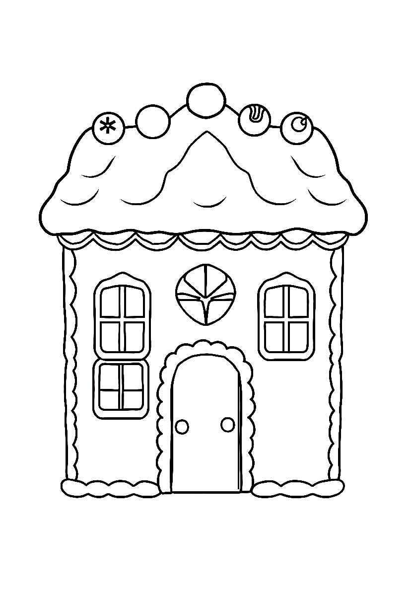 gingerbread house cookie candy coloring pages