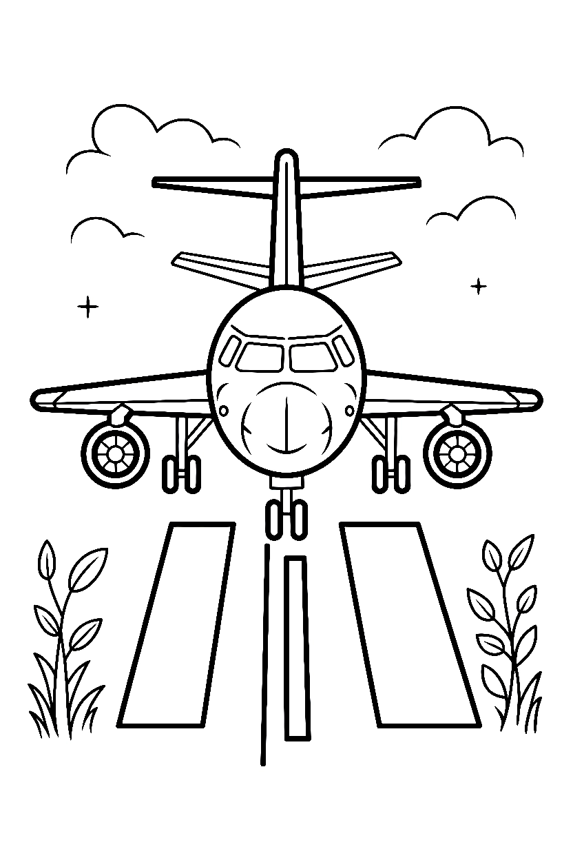 holding position jet runway drawing