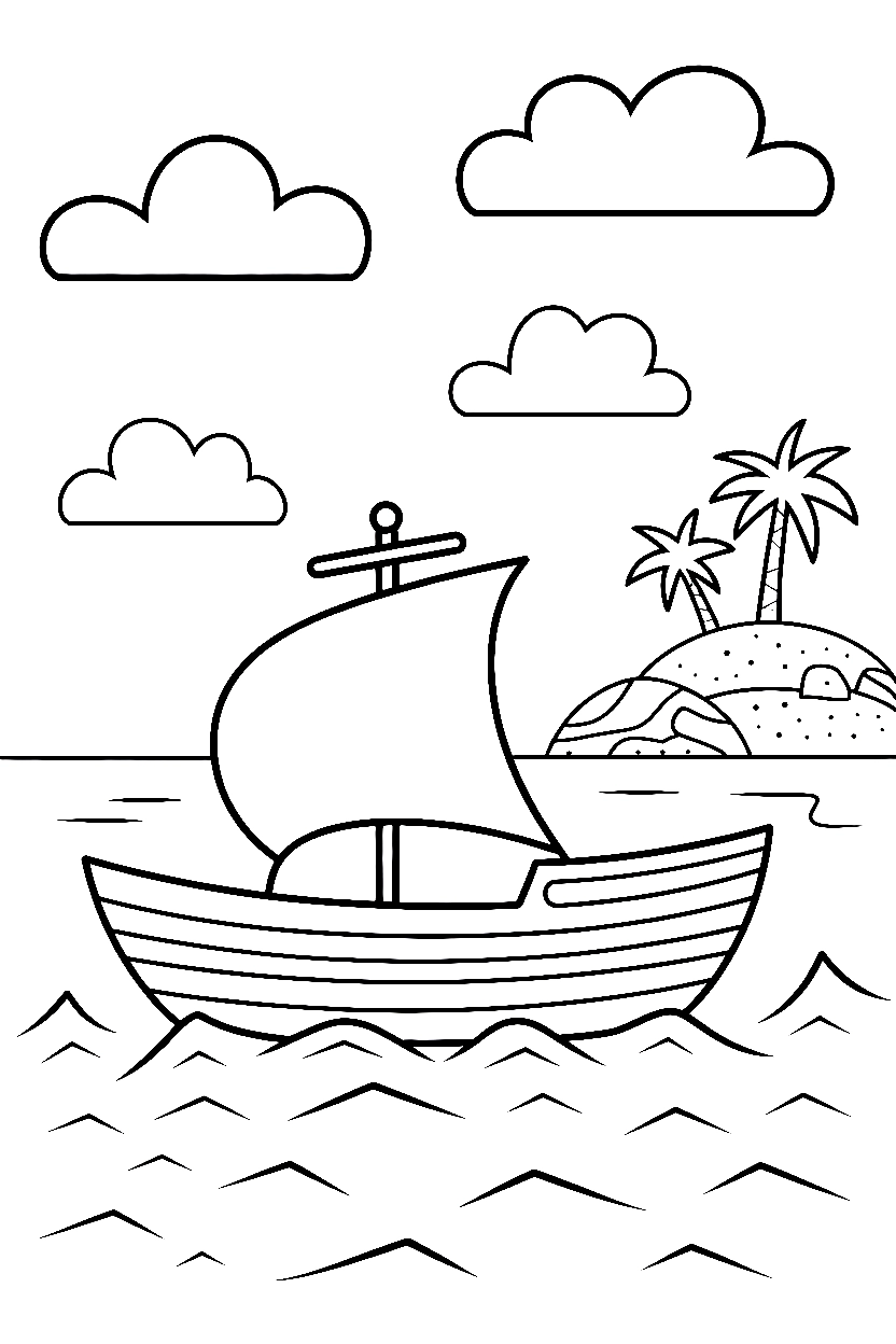 holding steady ship island coloring pages