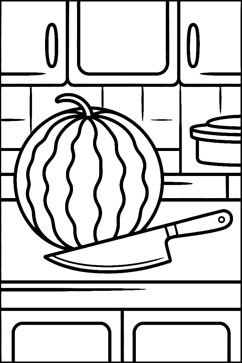 kitchen counter watermelon printable sheet