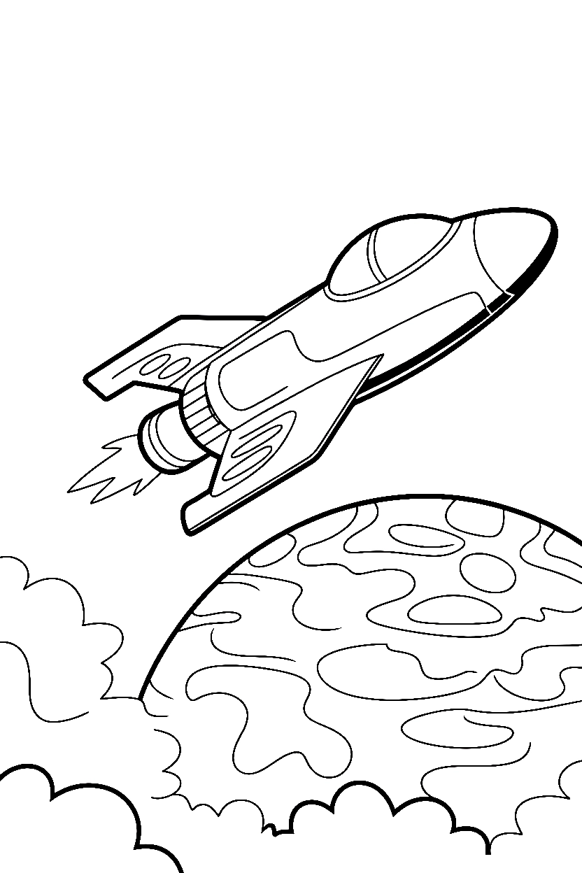 leaning into turn spaceship printable sheet