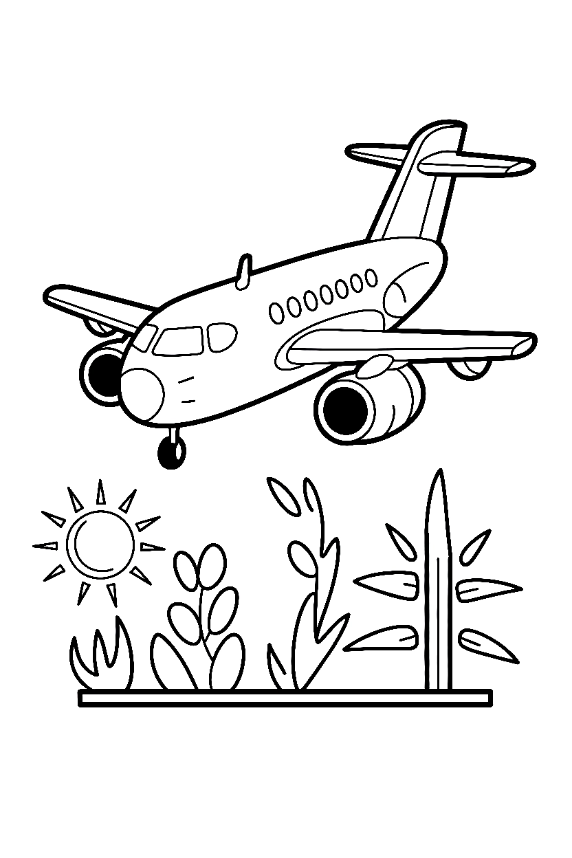 leaning on approach jet runway printable sheet