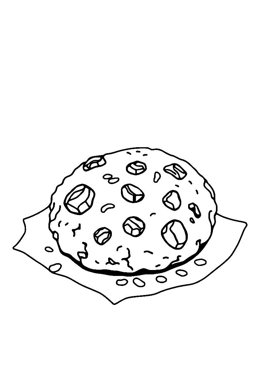 oatmeal raisin cookie parchment drawing