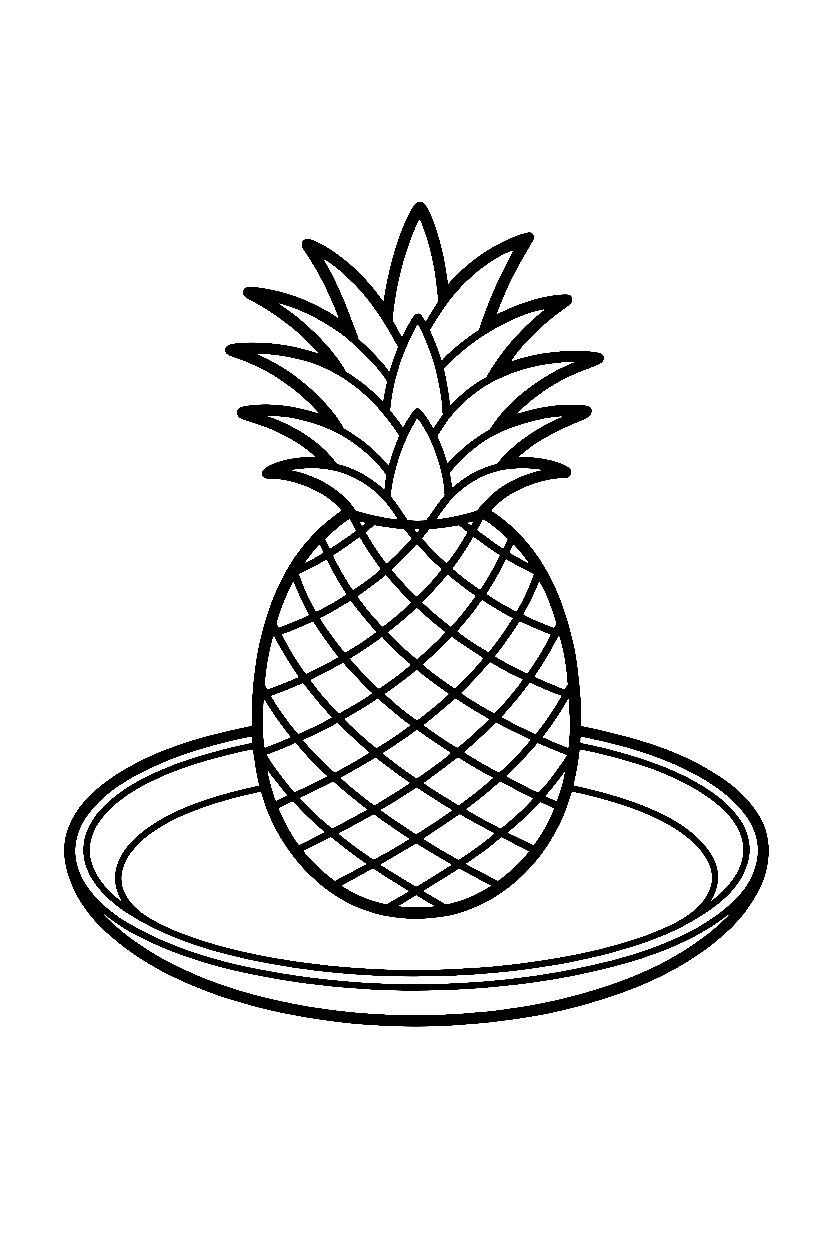 pineapple platter display printable sheet
