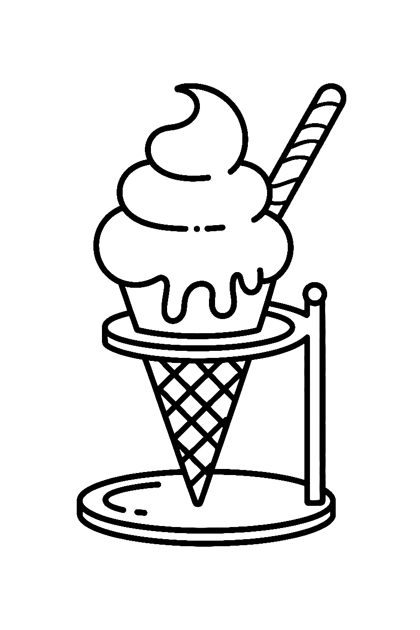 pulling forward cone stand printable sheet