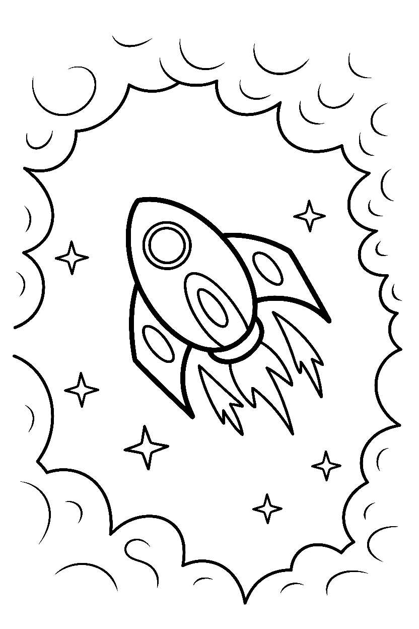 pulling through nebula spaceship printable sheet