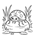 resting-ladybug-pebble-drawing